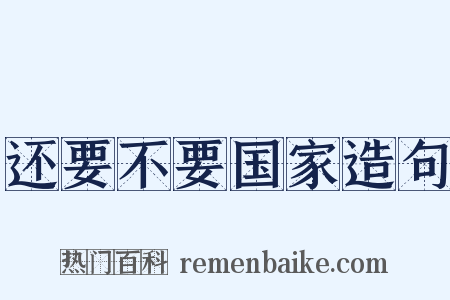 还要不要国家造句是什么意思的图片